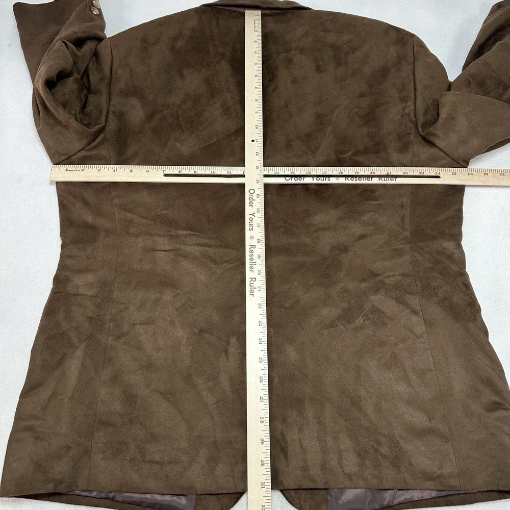 Nautica Sport Coat Mens 48R Brown Faux Suede Blazer‎ Jacket Three Button Prep